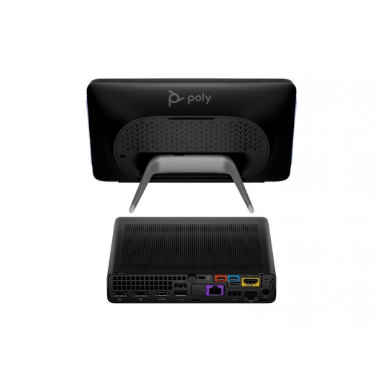 Poly Studio Base Kit G9 Plus JetBlack Catalog WhiteBG Rear (1ZB6AW)