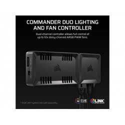 Corsair iCUE Commander Duo / Lighting <(>&<)> Fan Controller / HybridiCUE LINK <(>&<)> ARGB / Dual Channel – PN: CL-9011141-WW