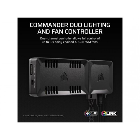 Corsair iCUE Commander Duo / Lighting <(>&<)> Fan Controller / HybridiCUE LINK <(>&<)> ARGB / Dual Channel – PN: CL-9011141-WW