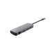 Trust adapter USB-C DALYX 8-IN-1 / 2 C - 2 USB - 1 HDMI - 1 Ether. 1 Reader 25672
