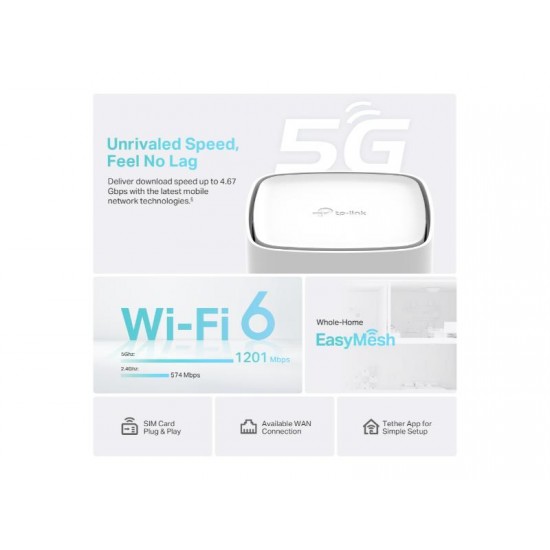 Tp-Link 5G AX1800 Wireless Dual-Band Gigabit Router (Archer NX200)