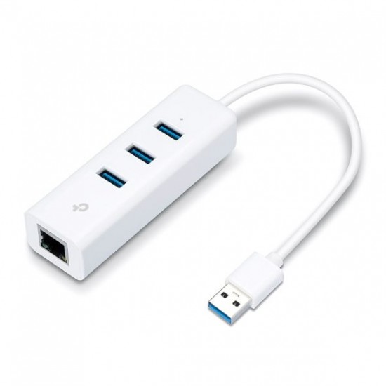 Tp-Link USB 3.0 3-Port Hub Gigabit Ethernet Adapter 2 in 1 USB Adapter (UE330)