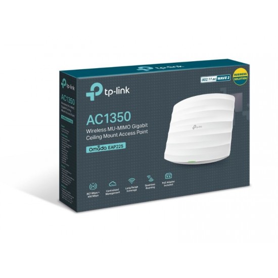 Tp-Link AC1350 Wireless MU-MIMO Gigabit Ceiling Mount Access Point (EAP225)