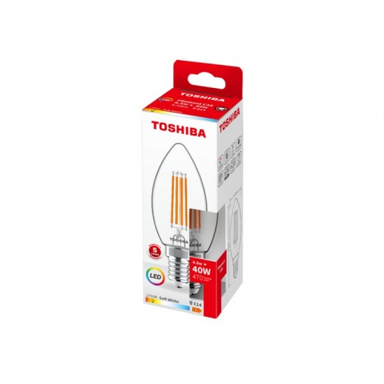 TOSHIBA LED FILAMENT C35 E14 4.5W 2700K