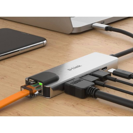D-Link 5-in-1 USB-C Hub with HDMI/Ethernet and Power Delivery (DUB-M520)