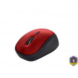 TRUST YVI+ WIRELESS MOUSE ECO RED 24550