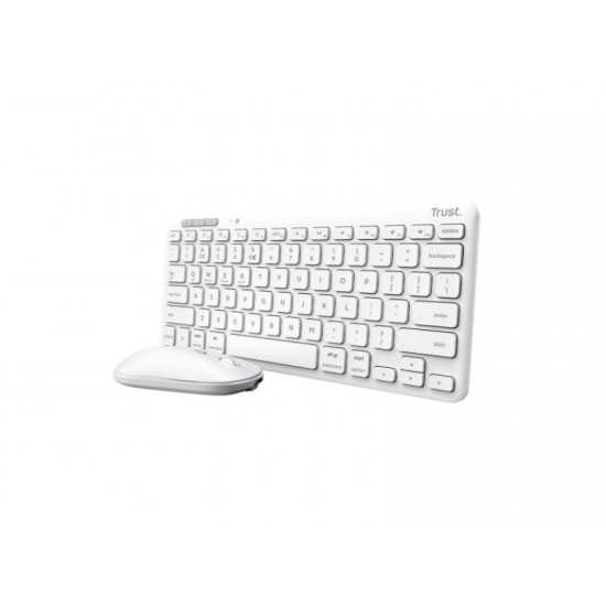 Trust Deskset LYRA us wireless mouse and keyboard white 25073