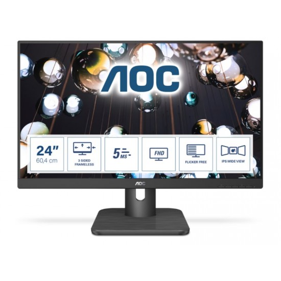 Monitor AOC 24E1Q 23.8'' FHD IPS 60Hz 5ms, HDMI, Displayport, Tilt, Speakers, 3Y - 24E1QAOC 24E1Q FHD IPS 60Hz 5MS 23.8''