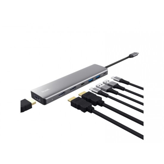 Trust adapter USB-C DALYX 7-IN-1 / 2 C - 2 USB - 3 HDMI 25661