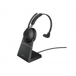 Jabra Evolve2 65 Headset Link380/390a MS Mono Stand Black (26599-899- 989)