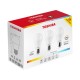 TOSHIBA LED 3PACK A60 E27 8.5W 5000K