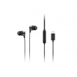 Headphones Lenovo USB-C/In-Ear/1.2m Cable/32 Ohm/9mm Driver/110dB Sensitivity/In-line Controls/1Y Warranty