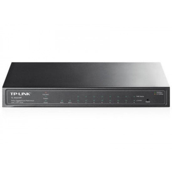 Tp-Link JetStream 8-Port Gigabit Smart PoE+ Switch with 2 SFP Slots (TL- SG2210P)