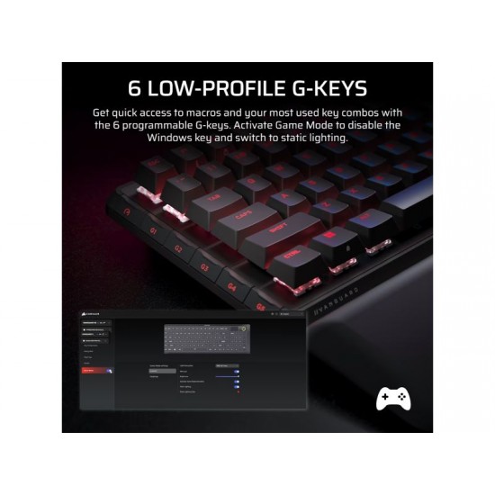 CORSAIR Keyboard VANGUARD 96 PRO LCD (RGB, MGX Hyperdrive, PBT)