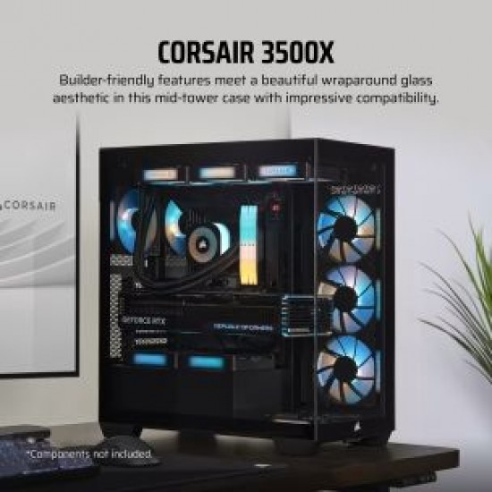 CORSAIR Case 3500X (Mid-Tower, TG, BlK)