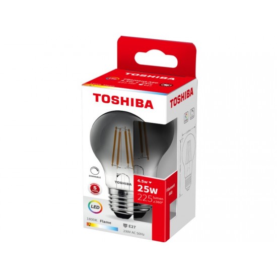TOSHIBA LED FILAMENT SMOKY A60 E27 4.5W 1800K DIMMABLE