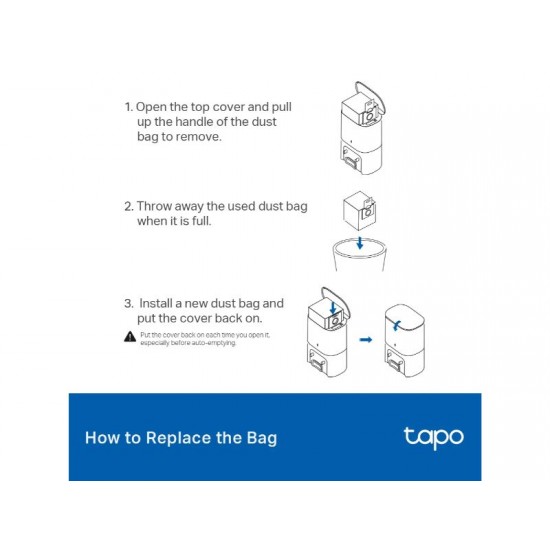 Tapo Robot Vacuum Disposable Dust Bag (5Pcs) RVA202