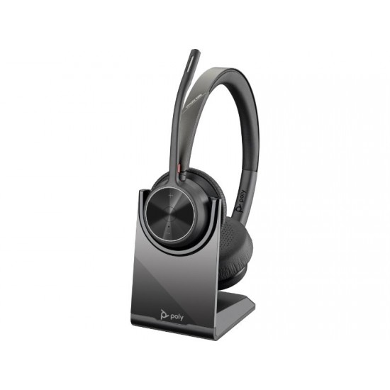 Poly Voyager 4320 UC Stereo USB-A Headset +BT700 USB-A Adapter +Charging Stand (77Y99AA)