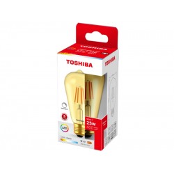 TOSHIBA LED FILAMENT AMBER ST64 E27 4.5W 2200K DIMMABLE