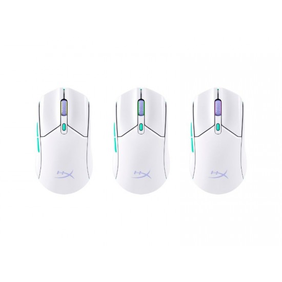 HyperX Pulsefire Haste 2 Core Wireless Gaming Mouse - White/Green/Purple - 8R2E7AA