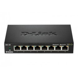 D-Link Switch 8-Port Gigabit Ethernet Metal Housing Unmanaged (DGS- 108GL)