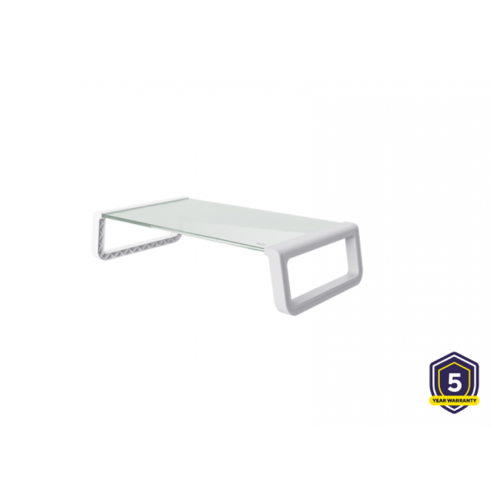 TRUST MONITOR STAND MONTA GLASS WH 25351