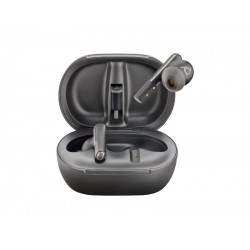 Poly Voyager Free 60+ UC Carbon Black Earbuds +BT700 USB-C Adapter +Touchscreen Charge Case (7Y8G4AA)