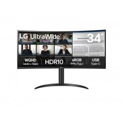 Monitor LG 34WR55QK-B / 34''-3440x1440-VA-240Hz-1ms - PN 34WR55QK-B