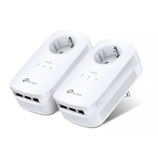 Tp-Link AV1300 3-port Gigabit Passthrough Powerline Starter Kit (TL- PA8030P KIT)