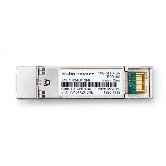 HPE Aruba Instant On 10G SFP+ LC SR 300m OM3 MMF Transceiver (R9D18A)