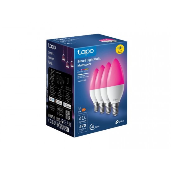 TP-Link Tapo L430C Smart Light Bulb Multicolor (Tapo L430C(4-PACK))