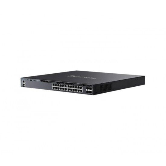 Omada 24-PortGigabit Stackable L3 Managed PoE+ Switch with 4 10GE SFP+ Slots