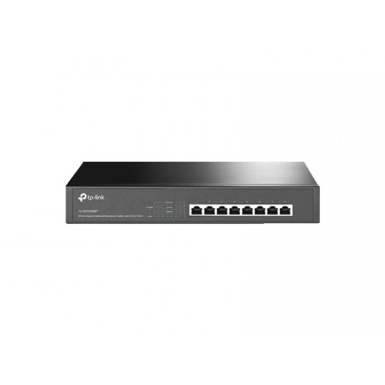 Tp-Link 8-Port Gigabit Desktop/Rackmount Switch with 8-Port PoE+ (TL- SG1008MP)