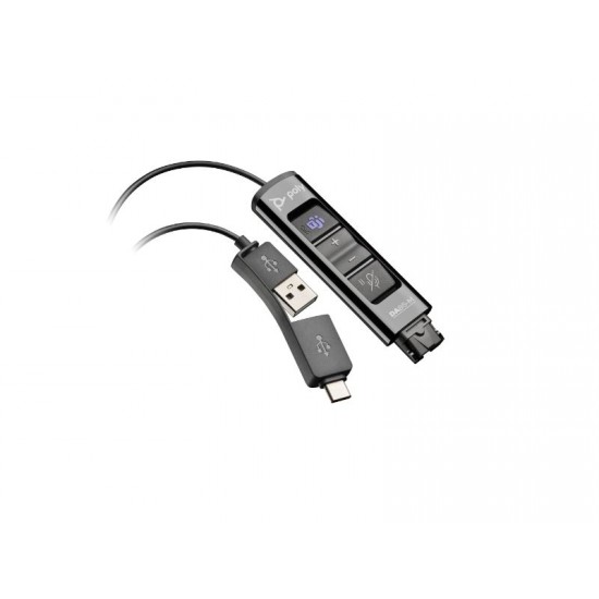 Poly DA85-M USB to QD Black Adapter TAA (786C8AA)