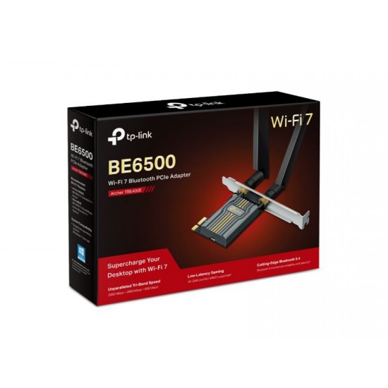 TP-Link BE6500 PCIe Adapter Wi-Fi 7 Bluetooth 5.4 (Archer TBE400E)