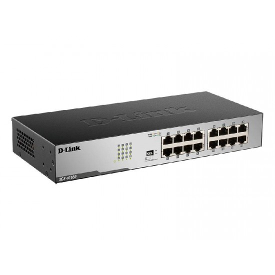 D-Link 16-Port Gigabit Unmanaged Desktop Switch (DGS-1016D)