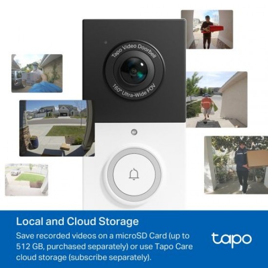 TP-Link Tapo Video DoorBell Camera 2K 160°Ultra-Wide IP65 (Tapo D210)