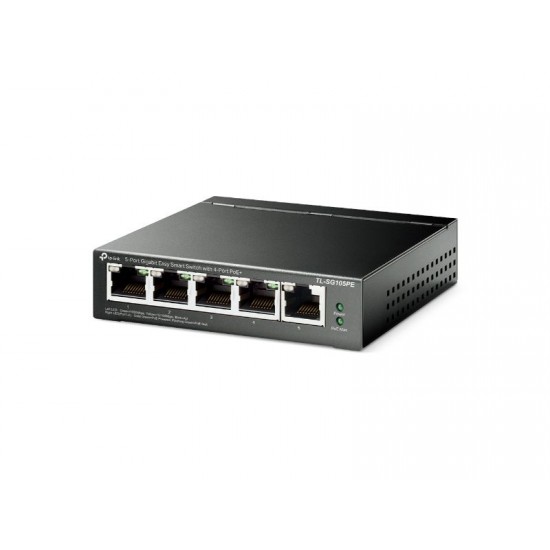 Tp-Link 5-Port Gigabit Easy Smart Switch with 4-Port PoE+ (TL-SG105PE)