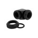 Corsair OD Fitting Pipe Hydro X Series XF Hardline 90°  Twin Pack - Black - CX-9052022-WW