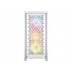 CORSAIR Case 4000D FRAME LCD ARGB (Mid-Tower, TG, White) - PN CC- 9011327-WW