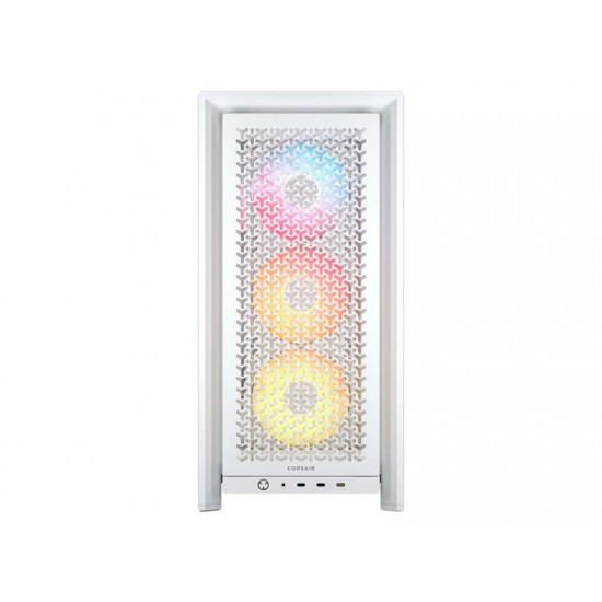 CORSAIR Case 4000D FRAME LCD ARGB (Mid-Tower, TG, White) - PN CC- 9011327-WW