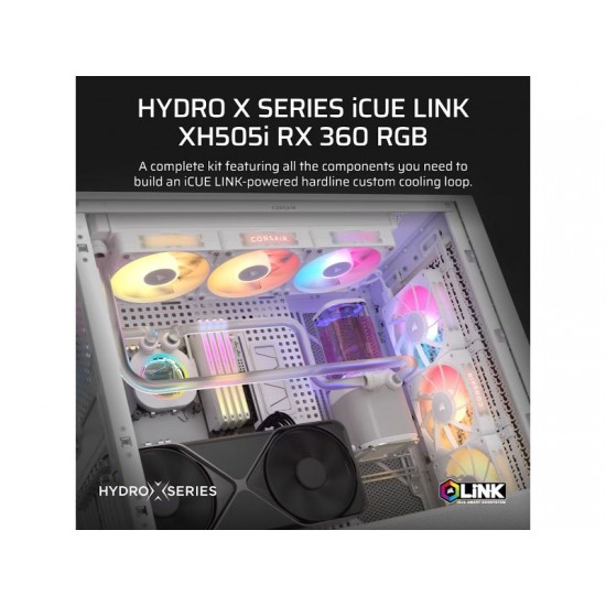 CORSAIR HydroX XH505i iCUE LINK Custom Cooling Kit (White)