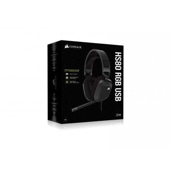 Corsair Wired Gaming Headset HS80 RGB USB - Carbon - CA-9011237-EU