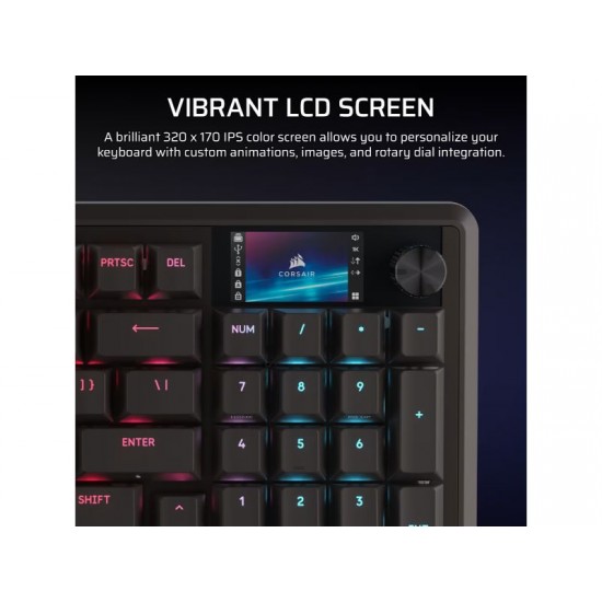 CORSAIR Keyboard VANGUARD 96 PRO LCD (RGB, MGX Hyperdrive, PBT)