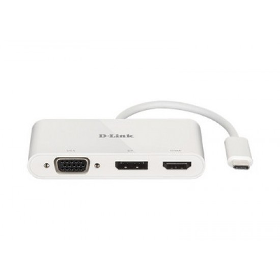 D-Link 3-in-1 USB-C to HDMI/VGA/DisplayPort Adapter (DUB-V310)