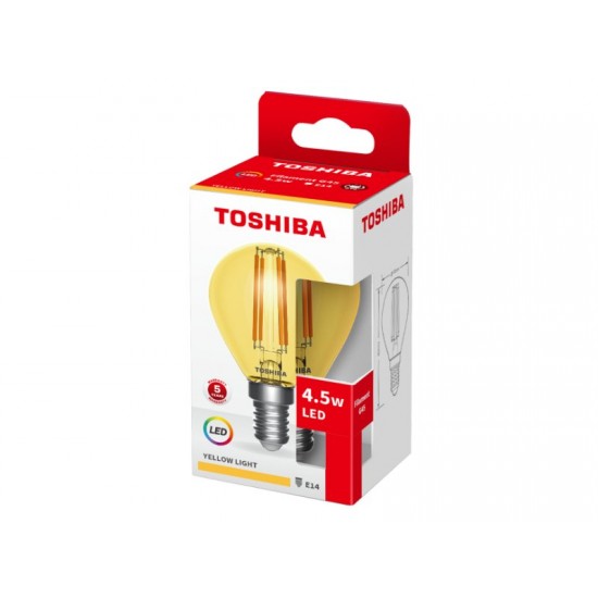 TOSHIBA LED FILAMENT COLOR YELLOW G45 E14 4.5W
