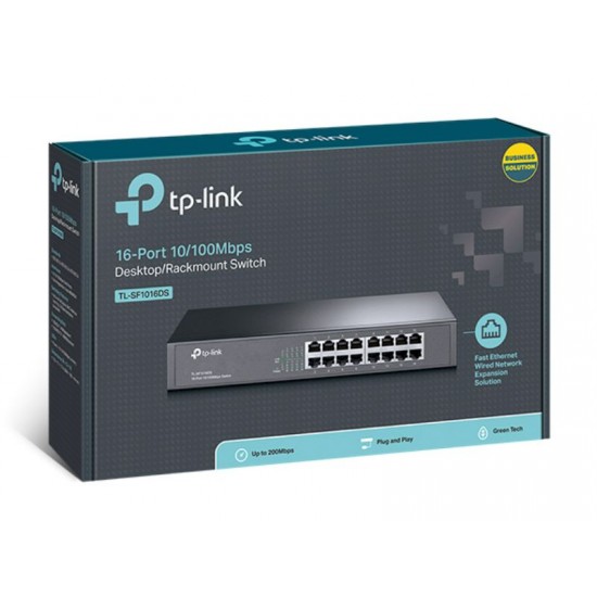 Tp-Link 16-Port 10/100Mbps Desktop/Rackmount Switch (TL-SF1016DS)