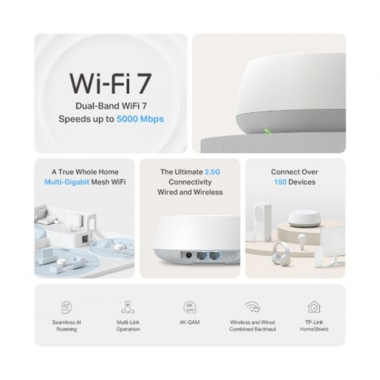Tp-Link BE3600 Whole Home Mesh Wi-Fi 7 System (3-pack)