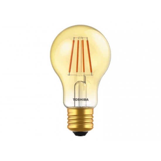 TOSHIBA LED FILAMENT AMBER A60 E27 4.5W 2200K DIMMABLE