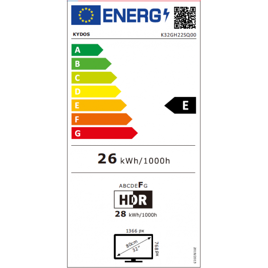 TV Kydos Google 32" QLED HD K32GH22SQ00